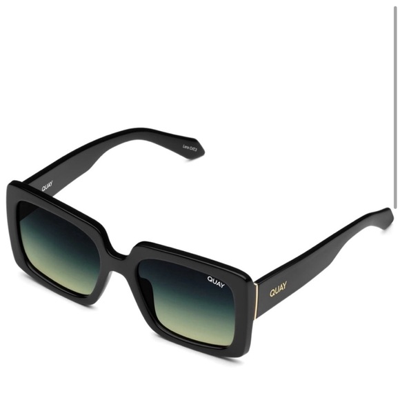 Quay Australia Total Vibe Polarized Sunglasses Black Smoke Green Fade polarized - Picture 5 of 7